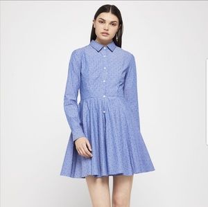 BCBGeneration Striped Fit and Flare Shirt Dress